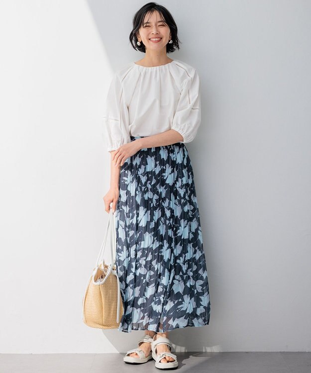 23区 【洗える】シャルマンエンブロイダリー ブラウス ホワイト系