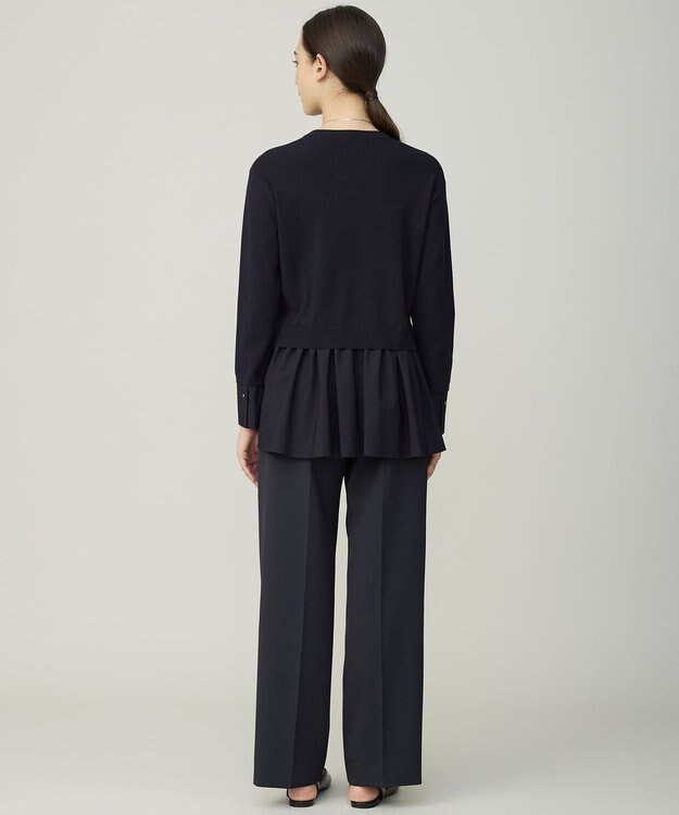 ICB L 【先行予約】 ハイツイストダブルクロス ワイドパンツ ネイビー