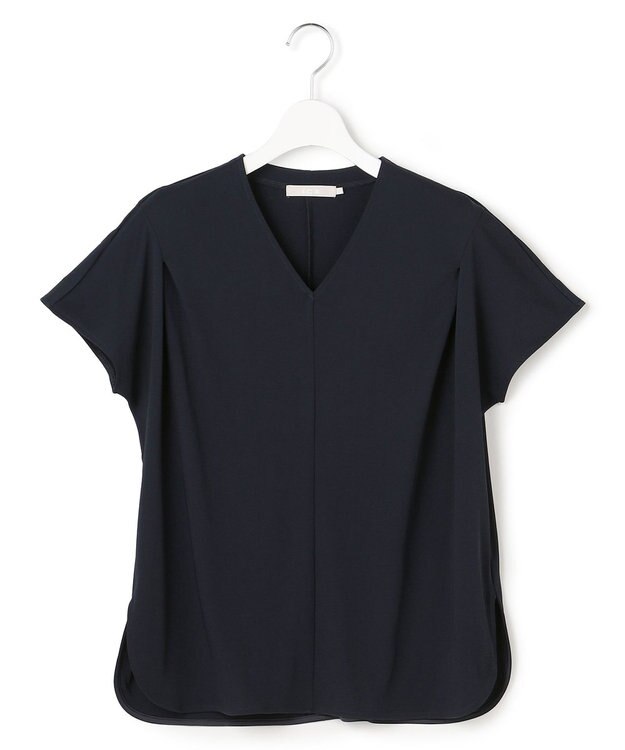 ICB L スパンプラチナム Vネックカットソー ネイビー