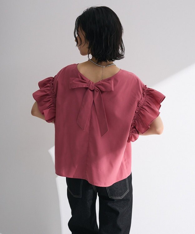 Green Parks ・ＥＬＥＮＣＡＲＥ　ＤＵＥ　バックリボンブラウス Off White