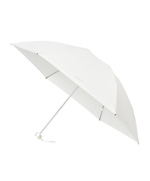 MOONBAT 【フルラ （FURLA）】晴雨兼用折りたたみ日傘　スタッズ ホワイト