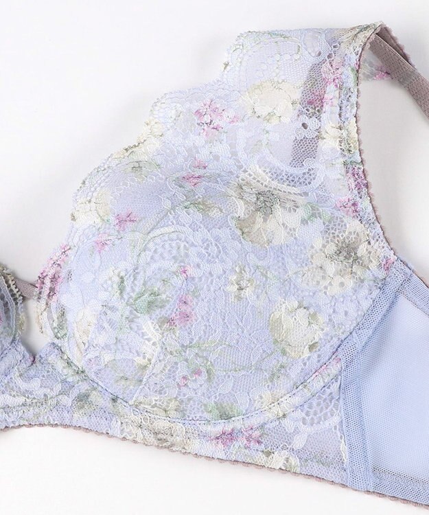 WACOAL 【重力ケアブラ】 ノンワイヤーブラ バストを重力から守る まる胸をキープ ラクなつけごこち Gカップまで対応 大きいサイズ レディース BXB194 /ワコール ブルー