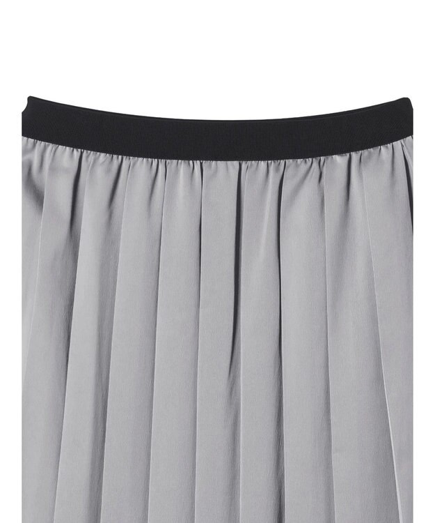 earth music&ecology サテンプリーツスカート Silver