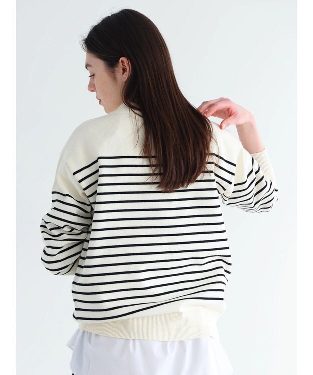 CRAFT STANDARD BOUTIQUE パネルボーダーニットプルオーバー White
