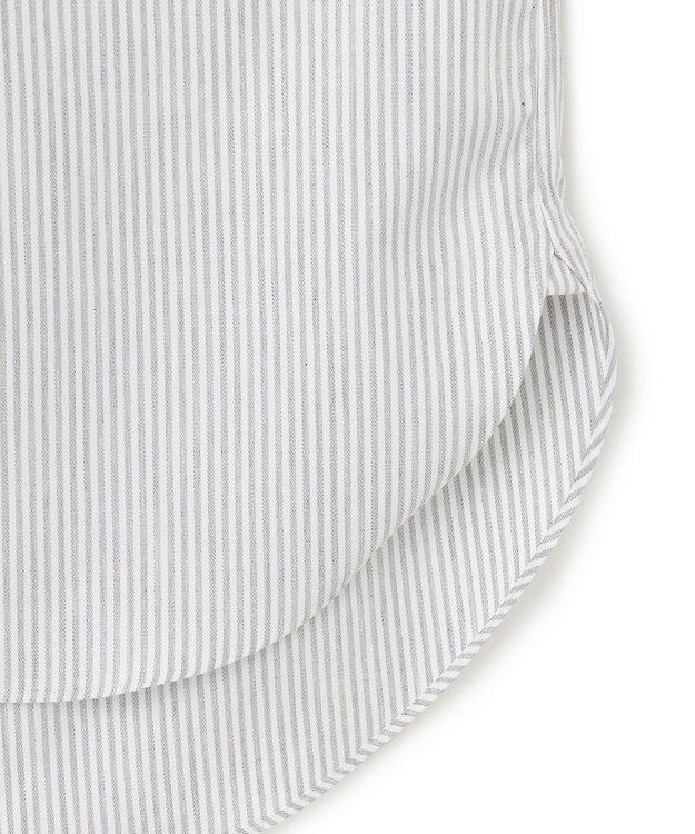 J.PRESS MEN 【Single Needle Tailoring / 形態安定】メランジカラーストライプ シャツ/B.D. ライトグレー系1