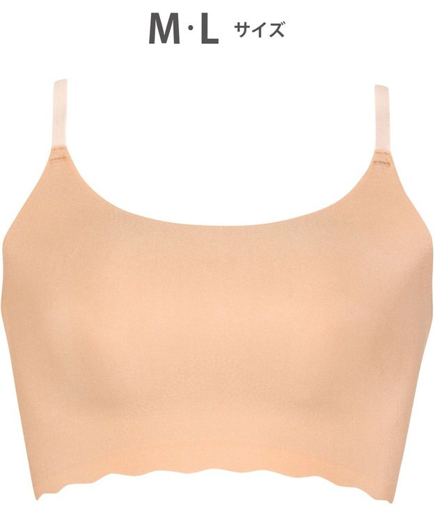 WACOAL 【GOCOCi ゴコチ】 ノンワイヤー ハーフトップ 伸びのよい素材を使用 ムレにくく快適 フラット仕上げ ホックなし ブラトップ レディース CGG220 /ワコール ピーチ