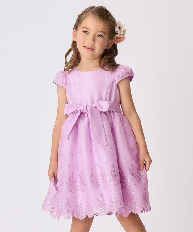 ANY KIDS バックサテンシャンタン ドレス ラベンダー