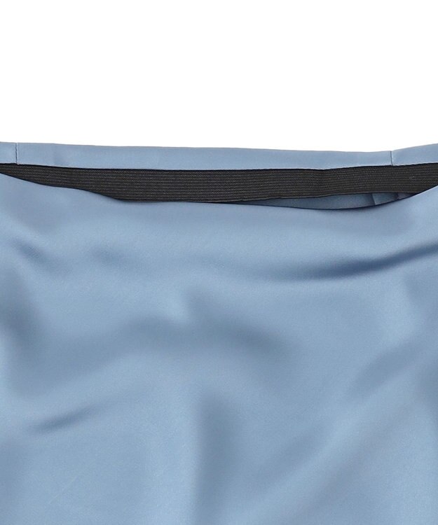 UNFILO 【新色・新サイズ登場！】サテン ナロースカート スモーキーブルー