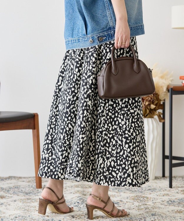 AMERICAN HOLIC ギャザーフレアスカート Leopard