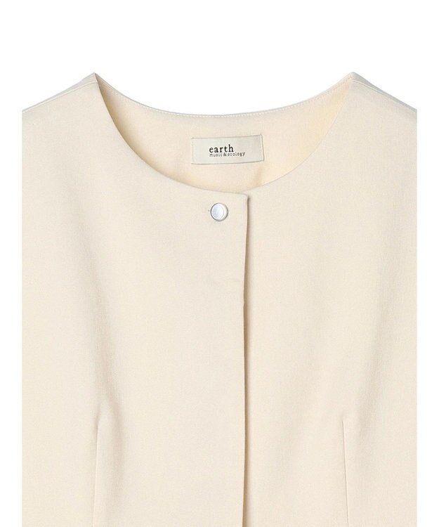 earth music&ecology ペプラムジレ Ivory