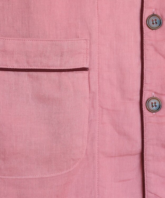 京和晒綿紗 【紗栄子さん愛用パジャマの色違い/UNISEX】ガーゼパジャマ 2重合わせ 草木染め【さんご】 さんご