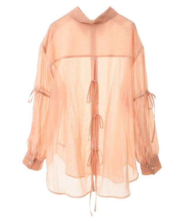 YECCA VECCA バックリボンシアーシャツ Pink