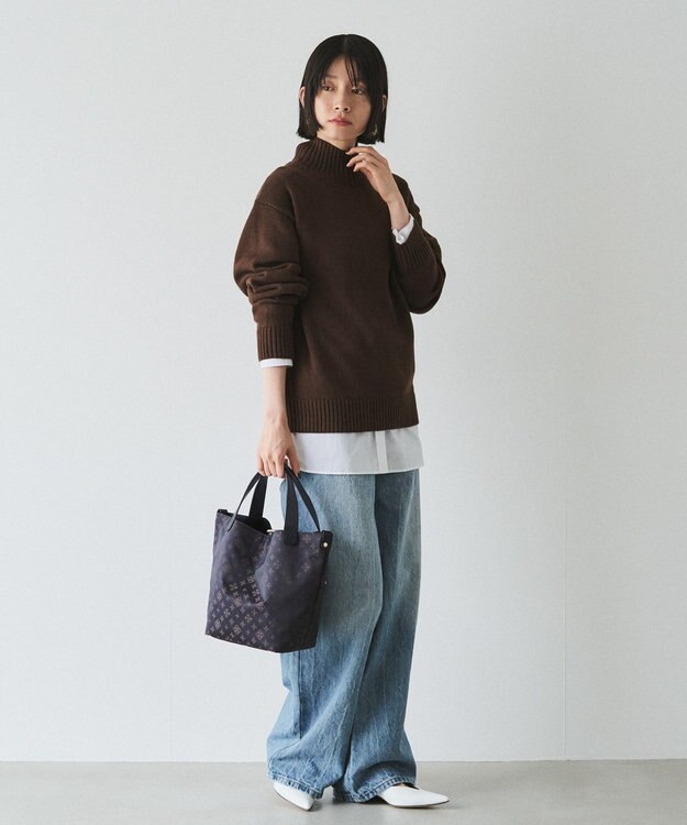 russet ナイロンジャガード2WAYミニトートバッグ(SF-260) Purple/BR