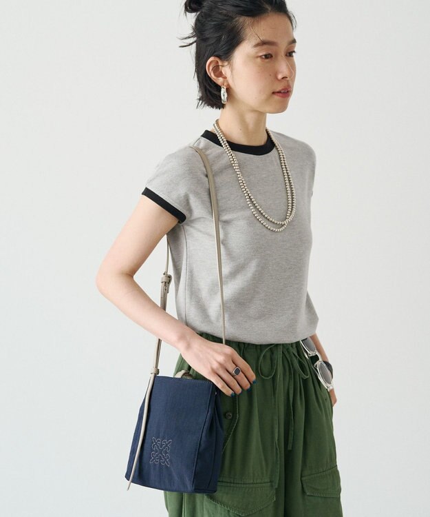 russet ナイロンミニショルダーバッグ(Z-235) Navy