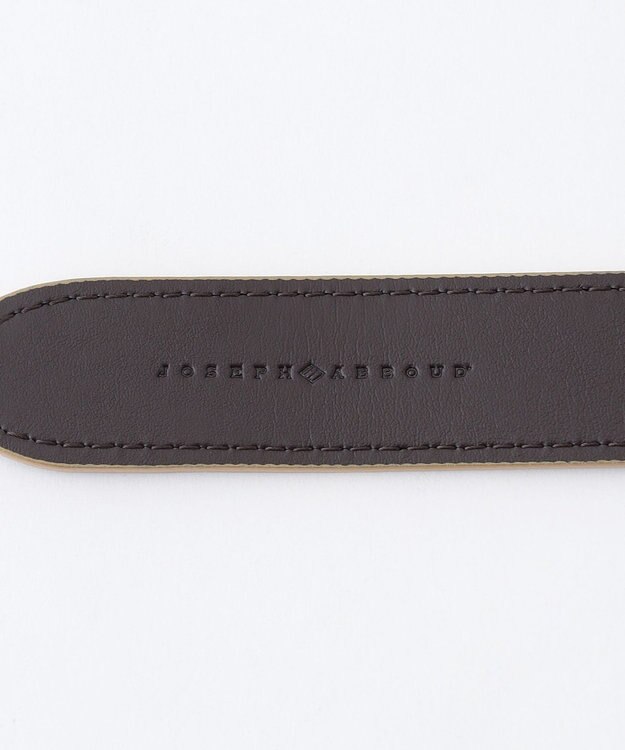 JOSEPH ABBOUD 【イタリア素材/日本製】バックスパインカットレザー ベルト ベージュ系