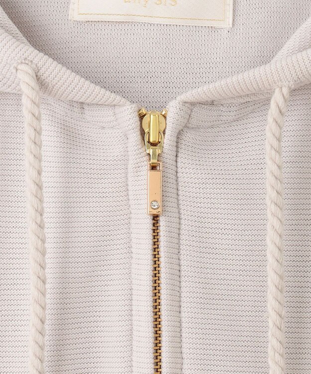 ANY SIS 【UVケア・接触冷感】リップル パーカー アイスグレー