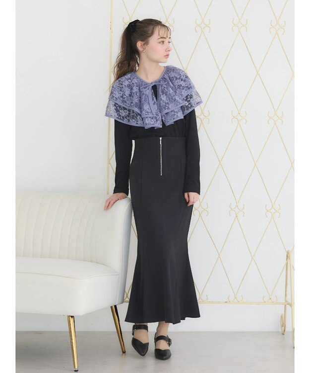 earth music&ecology ＳＥＴ２点レースボレロ＋キャミワンピース Sax