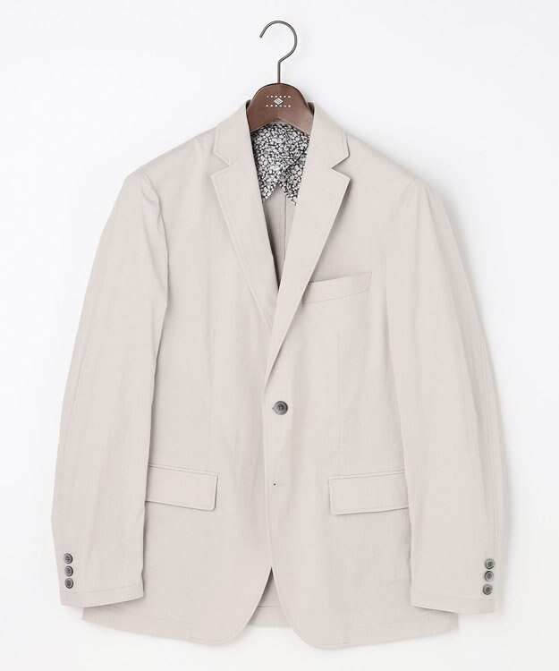 JOSEPH ABBOUD 【ストレッチ/軽量/Eco撥水/オーガニックコットン使用】マイクロピケストレッチジャケット ライトグレー系8
