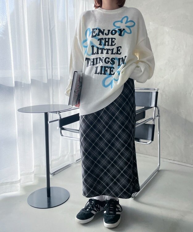 WEGO グラフィックBIGニットプルオーバー 柄3