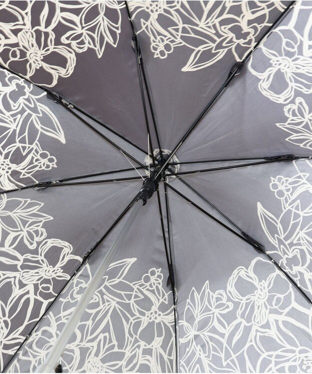 AURORA PINKY & DIANNE（ピンキー＆ダイアン） 花柄耐風雨傘（長傘） ブラック