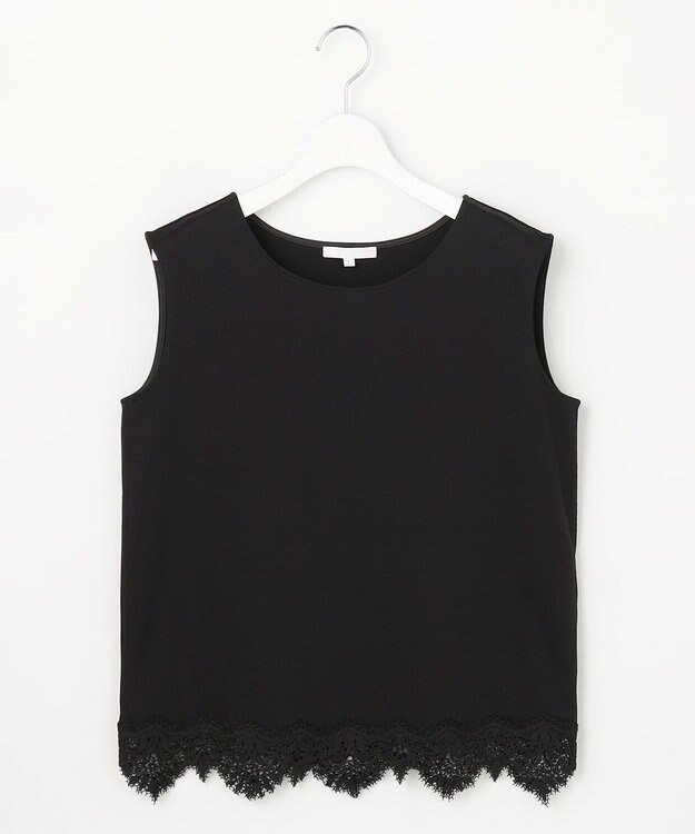 自由区 【累計3000枚突破の名品が進化・着回し力抜群】レース タンクトップ クロ