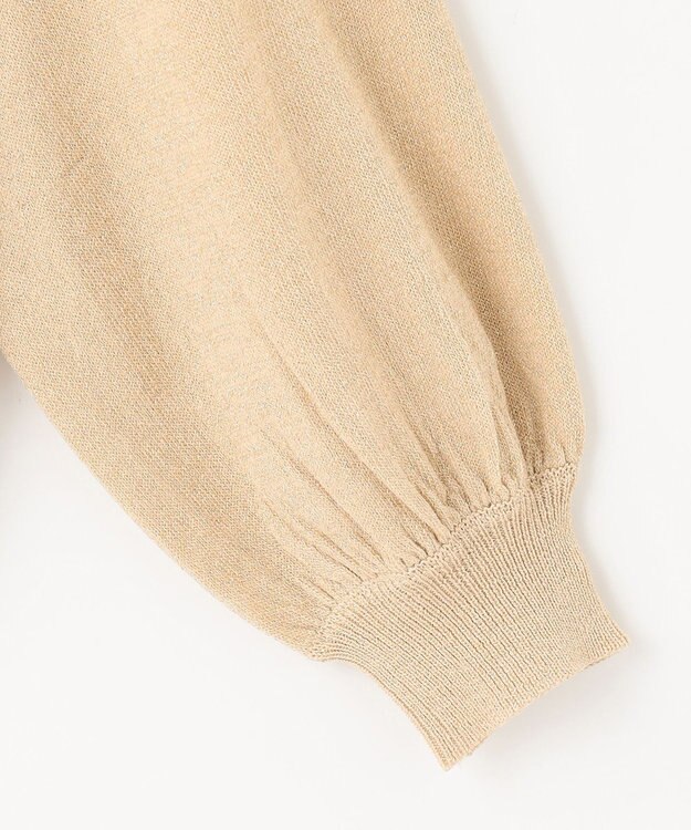 Feroux 【洗える】ラメ プルオーバーニット ベージュ系