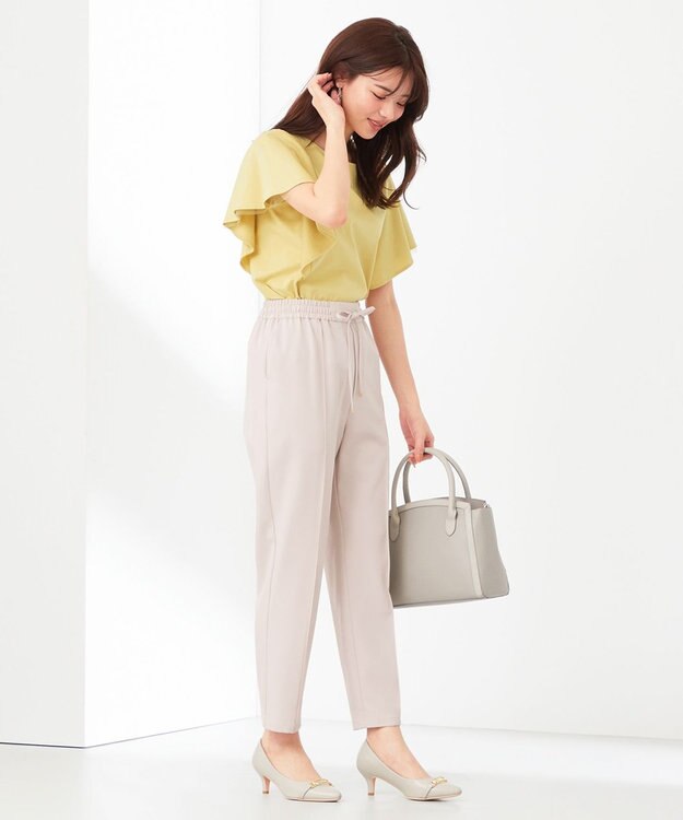 ANY SIS 【接触冷感】360°好印象フリルスリーブ カットソー シトラスイエロー