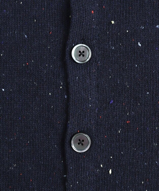 WEGO ネップクルーネックカーディガン ネイビー