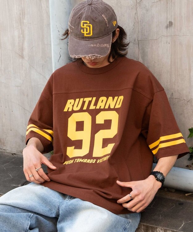 WEGO ヘビーウェイトナンバリングBIG　T（SS） ブラウン