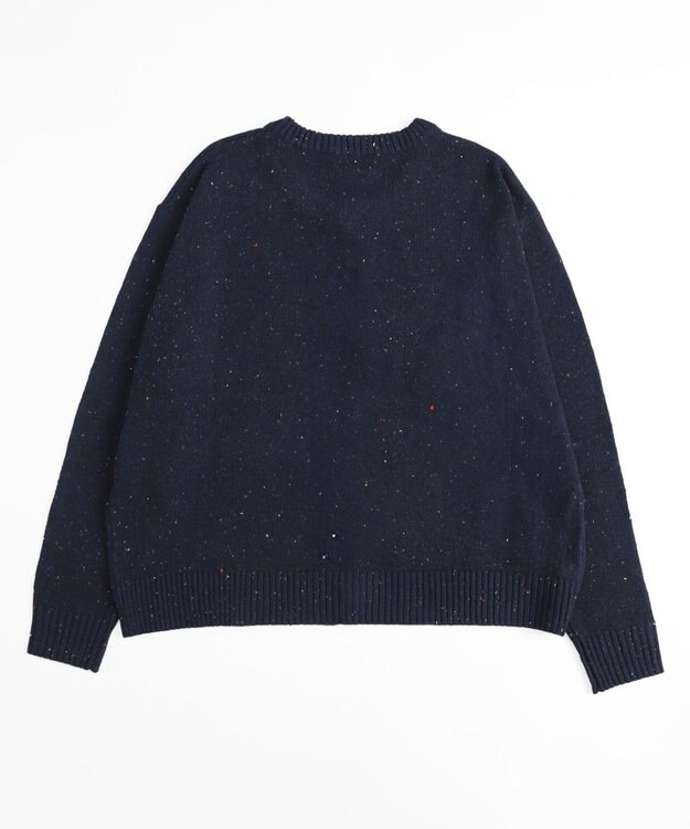 WEGO ネップクルーネックカーディガン ネイビー