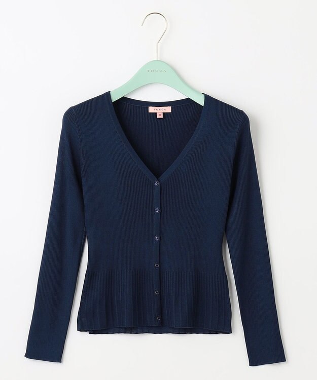 TOCCA 【洗える！】AJISAI カーディガン ネイビー系