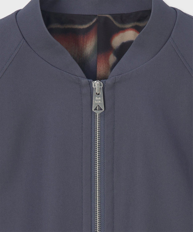 Paul Smith  ウールライク ドレープ ワイドブルゾン グレイッシュブルー