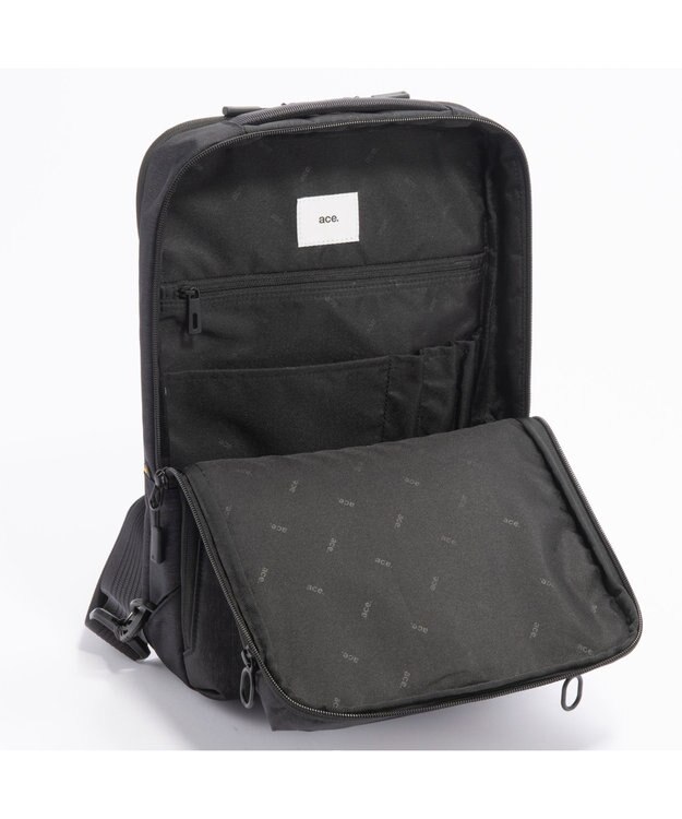 ACE BAGS & LUGGAGE ace. エース ハンスリーSDH ショルダーバッグ ボディバッグ A4ファイル 杢調生地  67794 ブラック