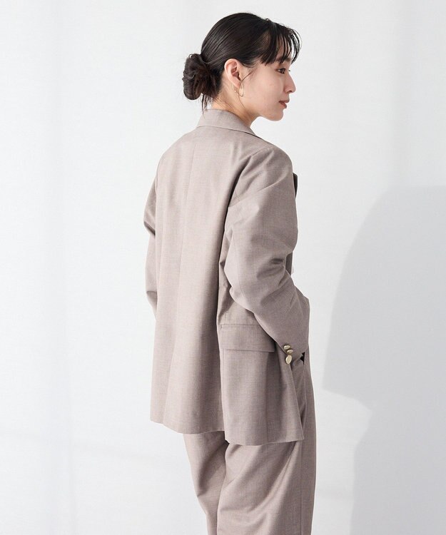 CRAFT STANDARD BOUTIQUE ＜セレモニー＞ダブルテーラードジャケット Beige Mixture