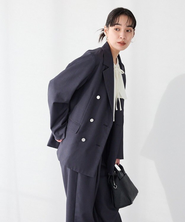 CRAFT STANDARD BOUTIQUE ＜セレモニー＞ダブルテーラードジャケット Gray