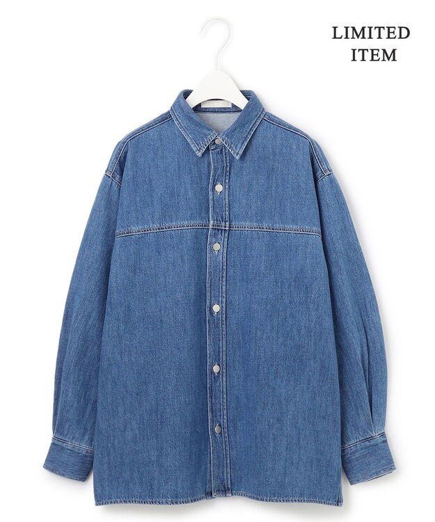 ICB 【WEB限定・洗える】コットンソフトデニム ジャケット ブルー系