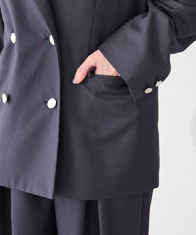 CRAFT STANDARD BOUTIQUE ＜セレモニー＞ダブルテーラードジャケット Gray