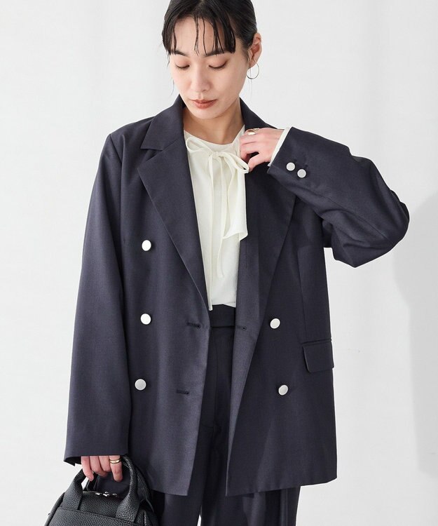 CRAFT STANDARD BOUTIQUE ＜セレモニー＞ダブルテーラードジャケット Gray