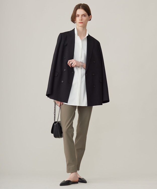 ICB L 【洗える】 テックストレッチ レギンスパンツ スレートカーキ系