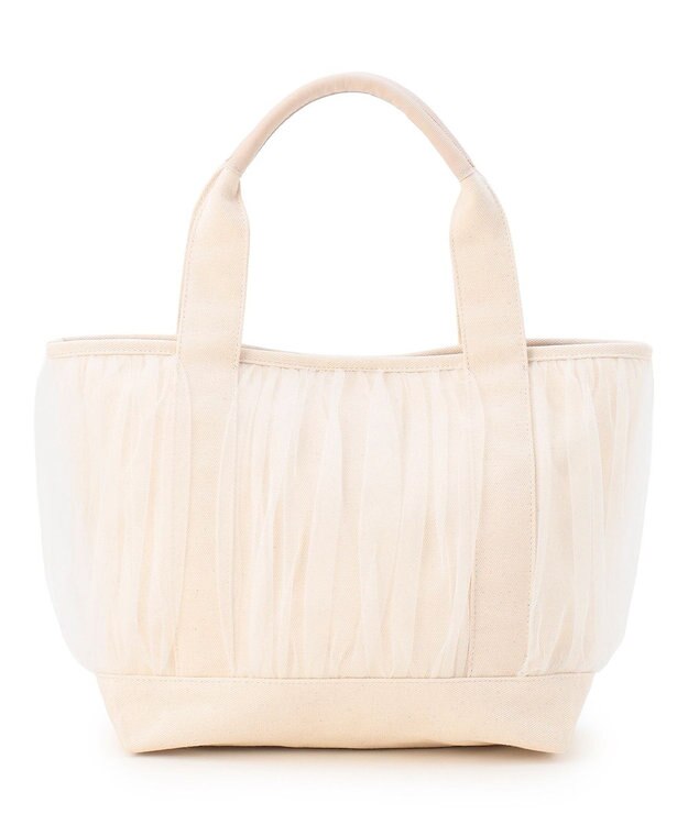 TOCCA GATHER TULLE TOTE キャンバストート アイボリー系