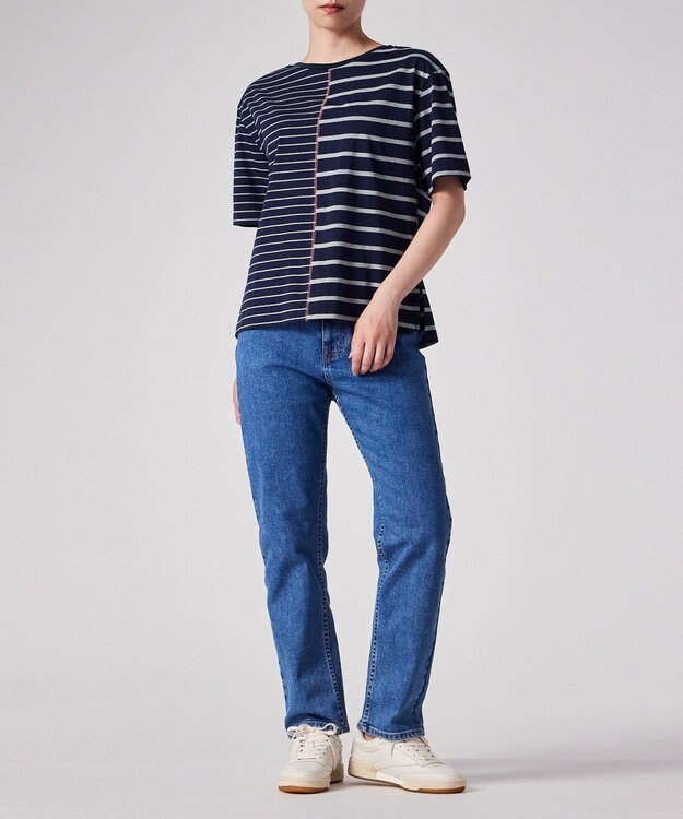 Paul Smith リラックス ボーダー 半袖Tシャツ ネイビー