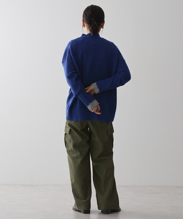 AMERICAN HOLIC モックネックコクーンニットプルオーバー Blue