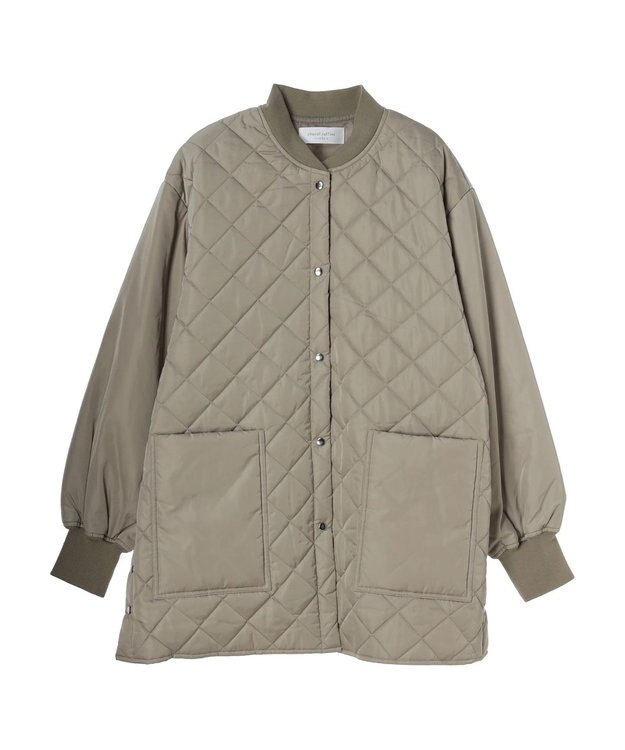 Green Parks 撥水加工　中綿キルトミドル丈コート Light Beige