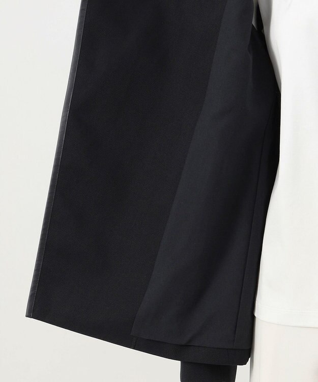 23区 【エステータ】ウールリネン レザートリミング ジャケット ブラック系