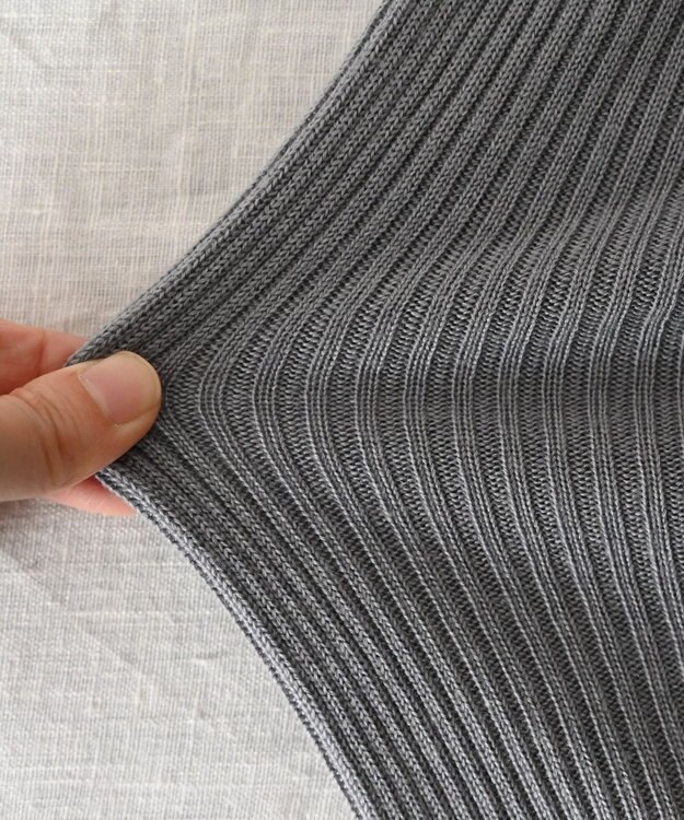 muuc 〈洗えるニット〉〈肌に優しいニット〉〈カシミヤ×シルク×ウール〉〈通年着られるニット〉リブ編みタートルネックニットプルオーバー グレー