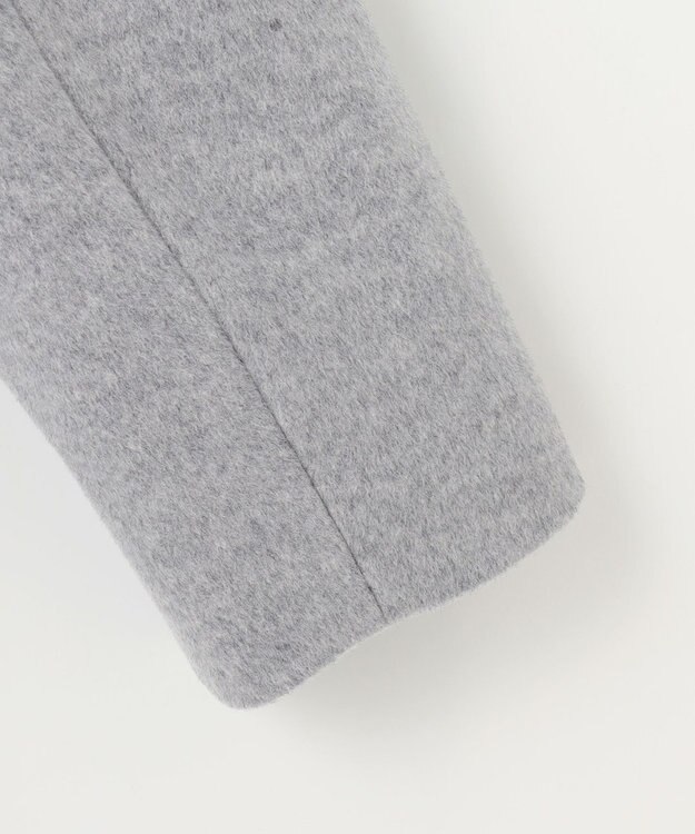 J.PRESS LADIES L Super150sAZAMIビーバー Pコート グレー系