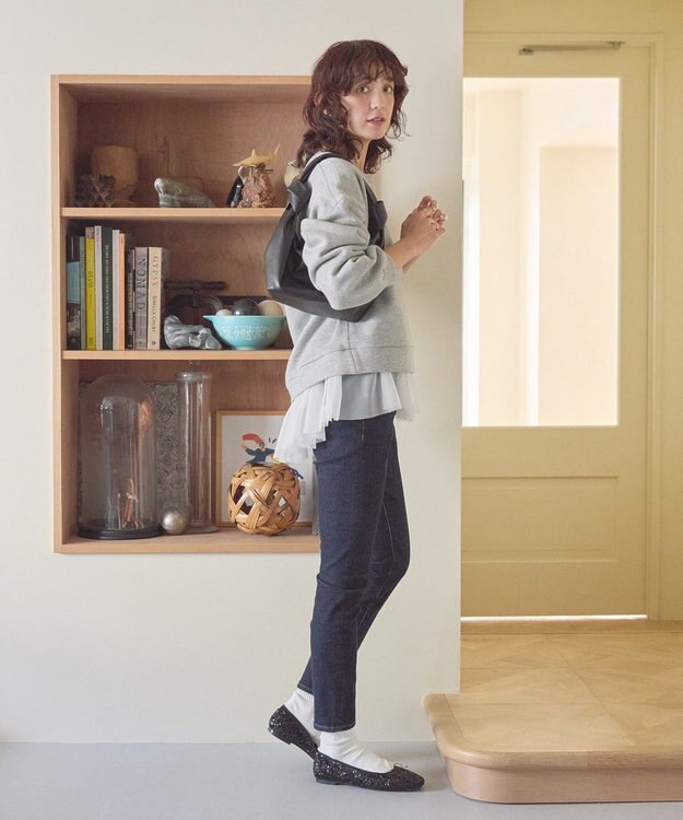 AMERICAN HOLIC ラメ裏起毛スウェット Light Gray Mixture