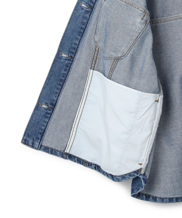 J.PRESS YORK STREET 【WOMEN】ソフトワイドデニム シャツジャケット ダルブルー系