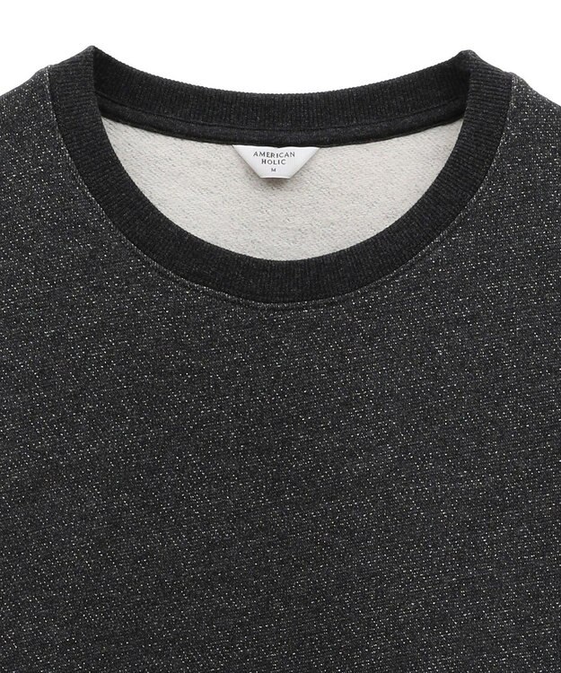 AMERICAN HOLIC ラメ裏起毛スウェット Dark Gray Mixture