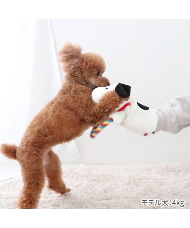 PET PARADISE  スヌーピー ロープ パペット トイ ホワイト
